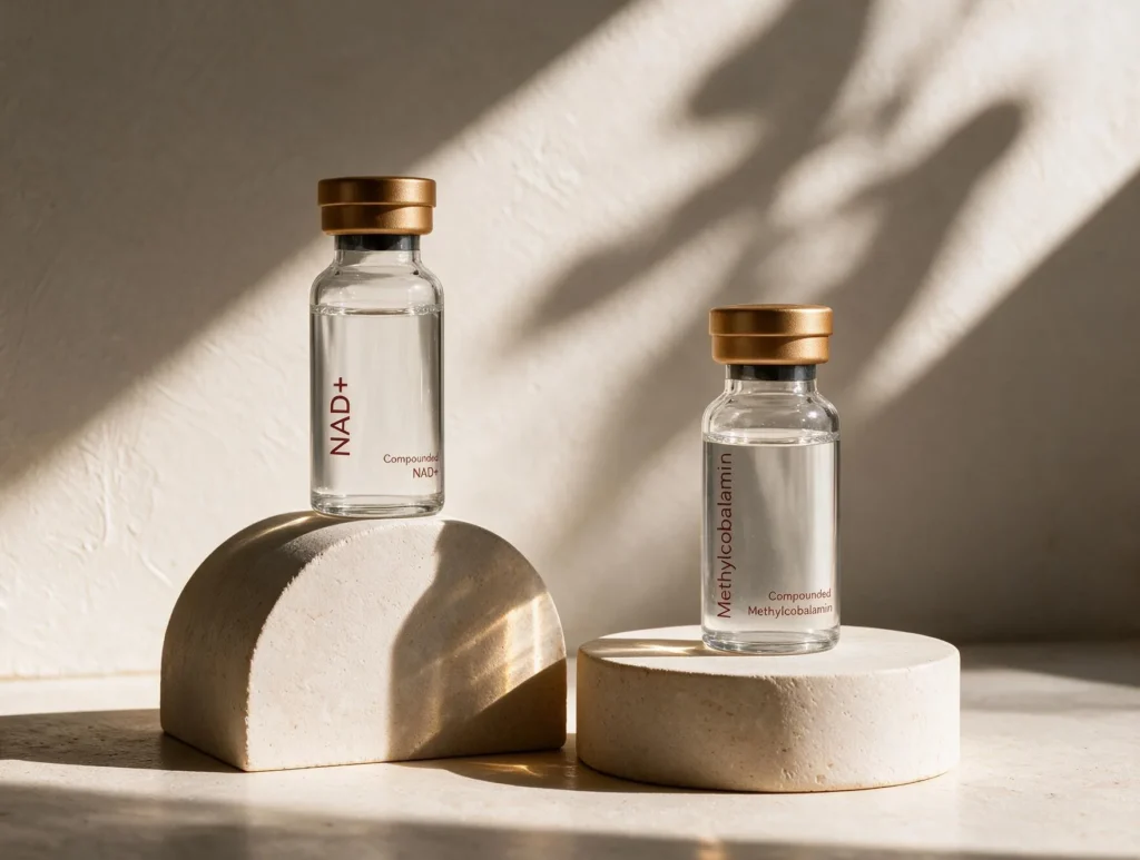 NAD+, Methylcobalamin B12 vials