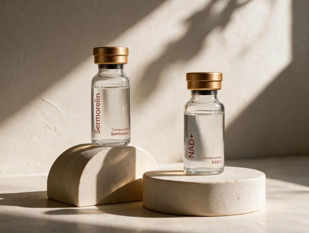 NAD+, Sermorelin vials